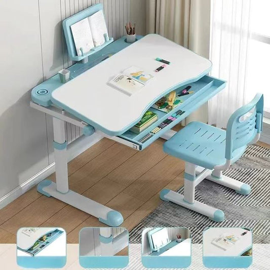 Bureau pour Enfant - BureauÉcolierErgonomique™ - Bleu Ciel - Meuble de bebe