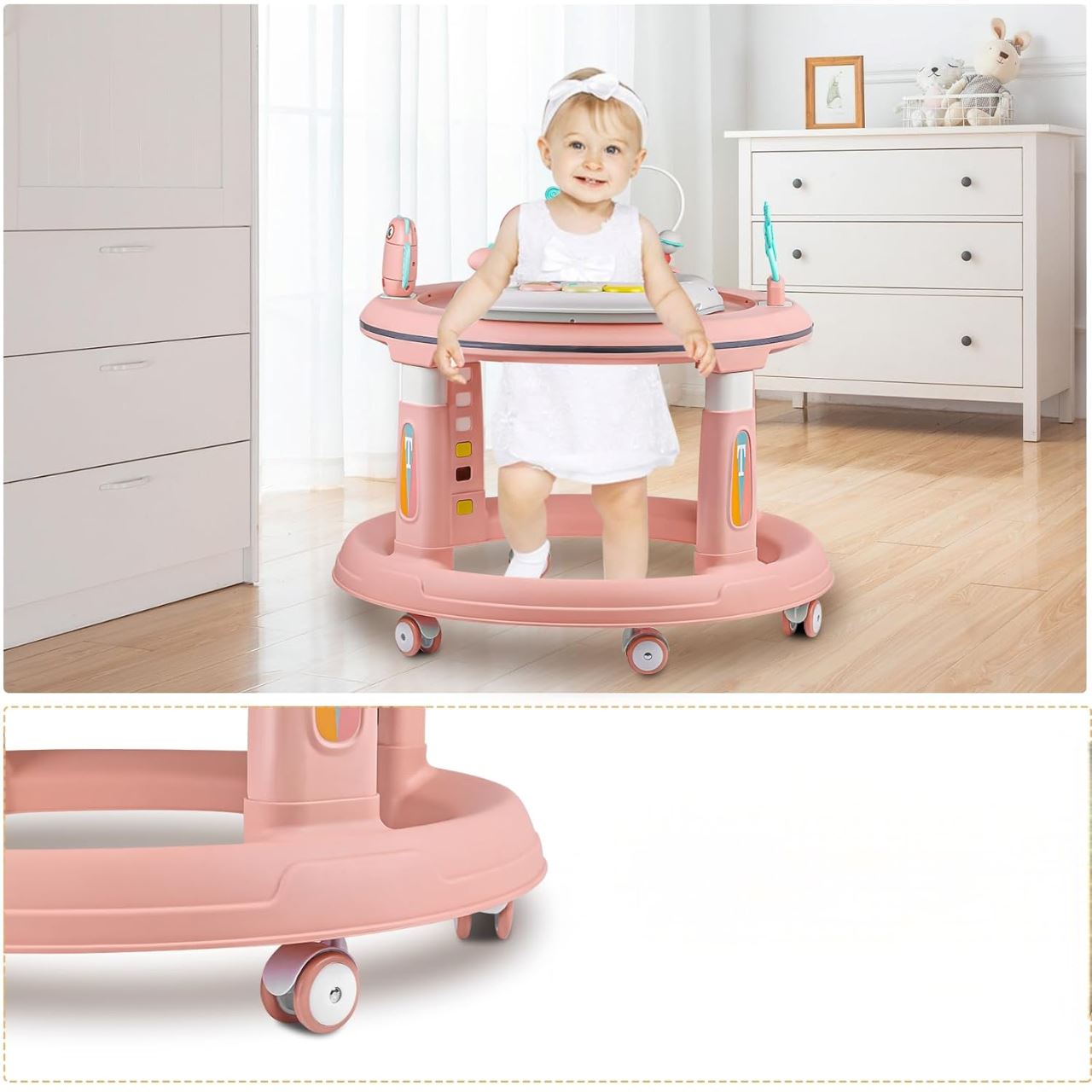 Trotteur pour Bébé - TrotteurBabyMove™ - Rose - Meuble de bebe